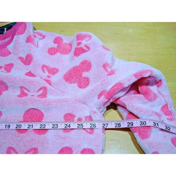 Disney Minnie Mouse Womens Fleece Pajama Pullover Top Sleepwear Pink Sz XXL - 2X - Picture 8 of 12